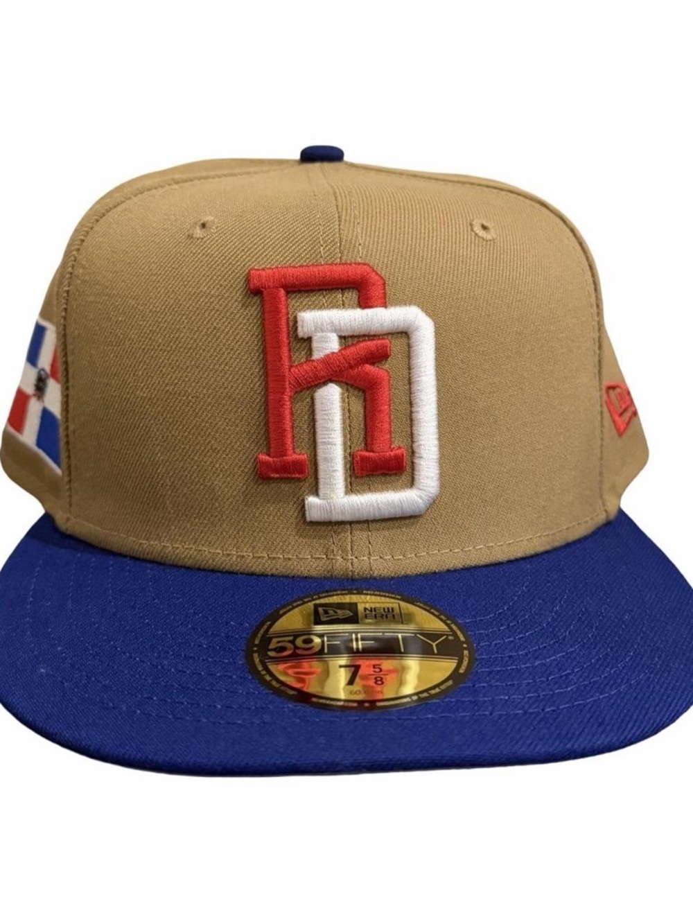 Dominican Republic WBC New Era Tan and Blue Fitted Cap with Red/White